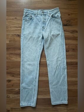 Levi's Premium 501 Original Light Wash Straight Leg Jeans W25 L28